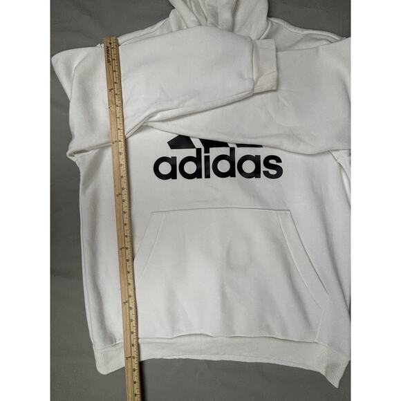 Adidas Essentials Camo Print French Terry Hoodie Sweatshirt Mens Large White - Picture 6 of 14